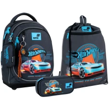 Набір рюкзак + пенал + сумка для взуття Kite SET_HW26-724S Hot Wheels