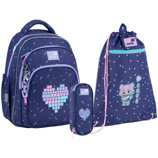 Набір рюкзак + пенал + сумка для взуття Kite SET_K26-763M-2 Type Love