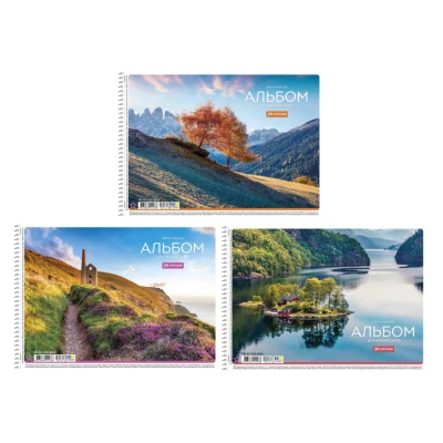 Альбом для малювання, спiраль, 30арк., 100г/м2, УФ-лак, PB-SC-030-8562 Star