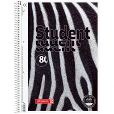 Коледж-блок А4 Premium, 80 арк., клітинка, Zebra, 10 675 28 05 Brunnen