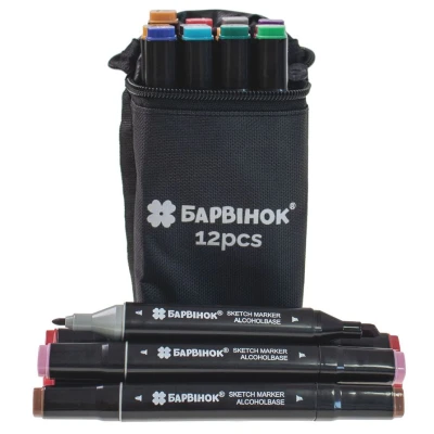 Набір скетч маркерів 12шт, 5-401-12