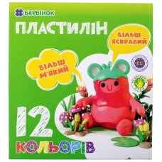 Пластилін 12 кольорів, 240 г. 6-433 Барвінок