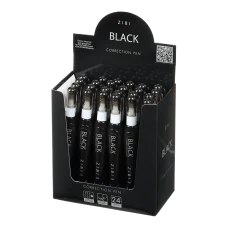 Коректор-ручка BLACK 5 мл, мет. кінчик, ZB.2903