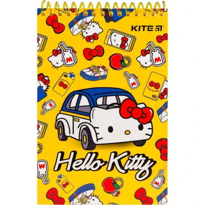 Блокнот пласт обкл., спіраль А6, 48арк., нелінований Hello Kitty HK19-196 Kite