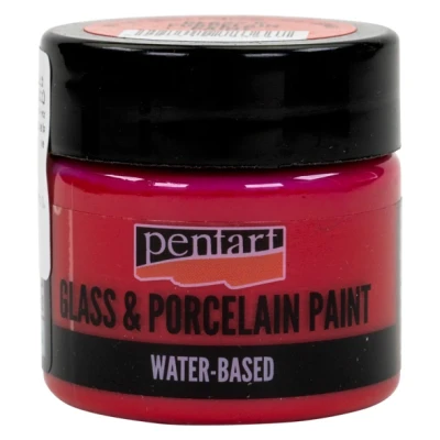 Фарба акрилова Glass&porcelaine, на водній основі, Червона, 30 мл, Pentart