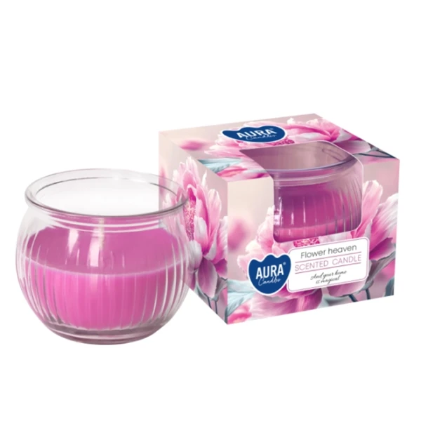 Свічка ароматична в склі "Aura candles-Flower heaven" 100г. sn69-469