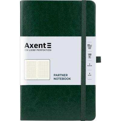 Книга записна Partner Lux, 125*195, 96арк, кліт, зелений 8202-04-А