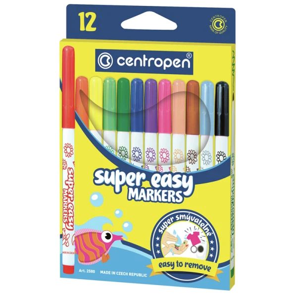 Фломастери 2580 Super Easy набір 12шт. Centropen