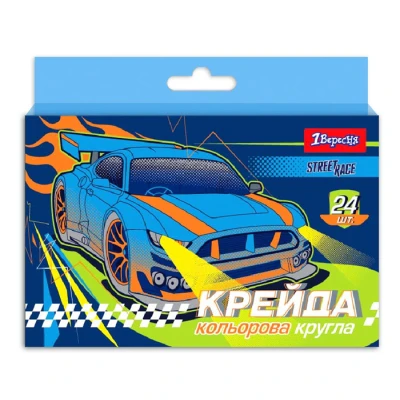Крейда кольорова квадратний 24 шт., 