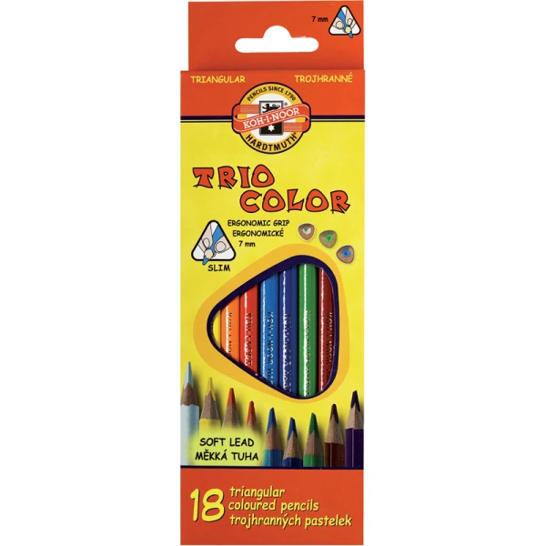 Олiвцi кольоровi Triocolor, 18шт., 3133 Koh-i-noor