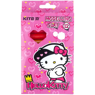 Пластилін восковий, 12 кольорів, 200 г. Hello Kitty HK21-086 Kite