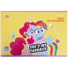 Зошит для малювання, 12 арк., скоба, гліттер, My Little Pony LP21-241 Kite