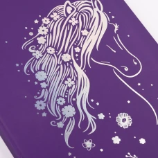Щоденник шкільний 1Вересня жорсткий "Trend. Horse" софт-тач, голограф. фольга, 911464
