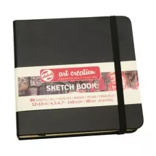 Блокнот для графіки Talens Art Creation 140г/м, 12*12см, 80л, чорний, Royal Talens