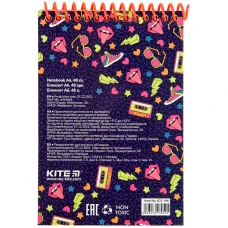 Блокнот пласт обкл., спіраль, А6, 48арк., нелінований Run&Fun K22-196 Kite