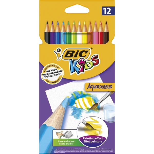 Олівці кольорові "Єволюшн Акварель", 12 шт, bc8575614 BIC