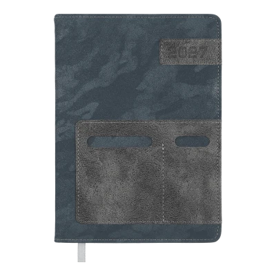 Щоденник датований 2027 VOYAGE, A5, графітовий, штучна шкіра/поролон, BM.211004-50