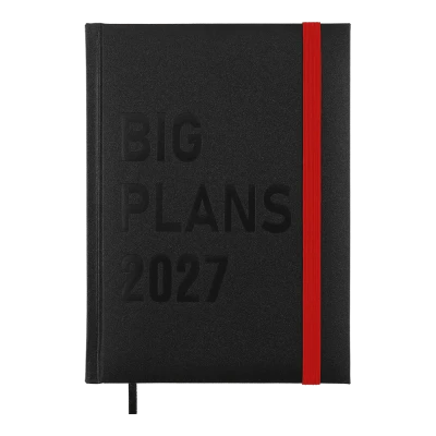 Щоденник датований 2027 PLANS, A5, чорний, вінілпапір/поролон, BM.21122-01