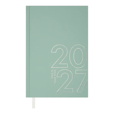 Щоденник датований 2027 FLOW, A5, бірюзовий , вінілпапір, BM.21200-06