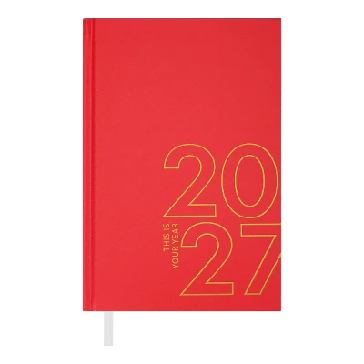 Щоденник датований 2027 FLOW, A5, малиновий , вінілпапір, BM.21200-29