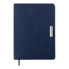 Щоденник датований 2027 SALERNO, A5, синій, штуч. шкіра, BM.2133-02