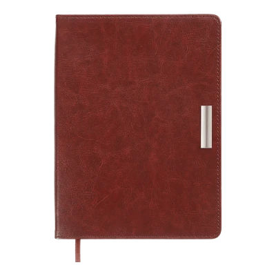 Щоденник датований 2027 SALERNO, A5, коричневий, штуч. шкіра, BM.2133-25