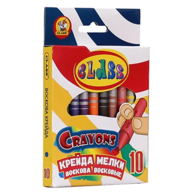 Крейда воскова, 10 кол., 8*90 мм., 7602, Class