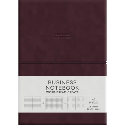 Зошит Business, А5/96 арк., у лінію, PU, м'яка палітурка, кремовий блок, 80г/м2 A5-7140 