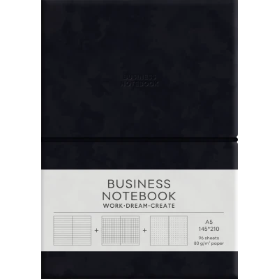 Зошит Business, А5/96 арк., у лінію, PU, м'яка палітурка, кремовий блок, 80г/м2, A5-7143, Школярик
