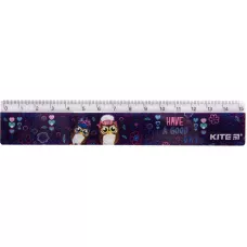 Лінійка пластикова, 15см. Owls K19-090-3 Kite