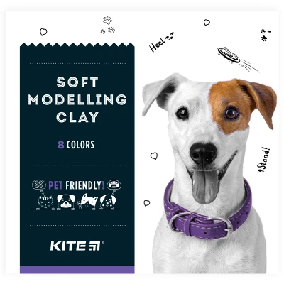 Пластилін восковий, 8 кольорів, 160 г. Kite Dogs K22-082