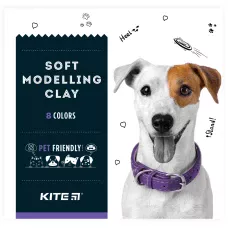 Пластилін восковий, 8 кольорів, 160 г. Kite Dogs K22-082