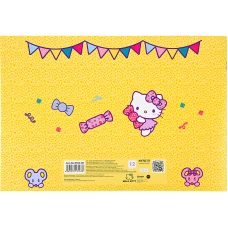 Зошит для малювання, 12 арк., скоба, УФ лак + глітер, Hello Kitty HK22-241 Kite