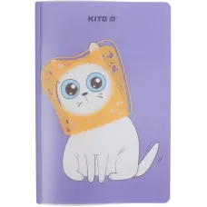 Блокнот пласт. обкл. двійна, А5+, 40 арк, кліт, Bread cat K22-460-4 Kite