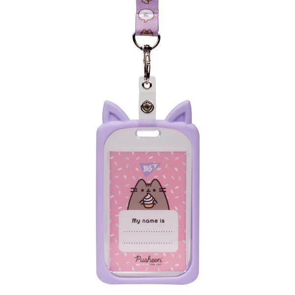 Бейдж на стрічці YES "Pusheen", вушка, 940304