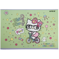 Зошит для малювання, 12 арк., скоба, УФ лак + глітер, Hello Kitty HK23-241 Kite