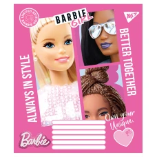 Зошит А5/12 арк кліт YES Barbie, 766189