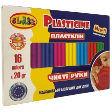 Пластилін Чисті руки MAXI 16кол.*20гр., стек, ECO, 7647С, Class