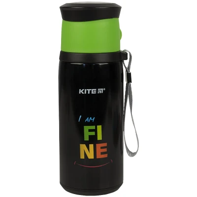 Термос Fine 350 мл, чорний K21-305-01 Kite