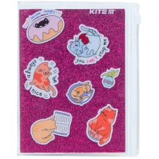 Блокнот силіконова обкладинка, 80 арк., Pink cats K22-462-1