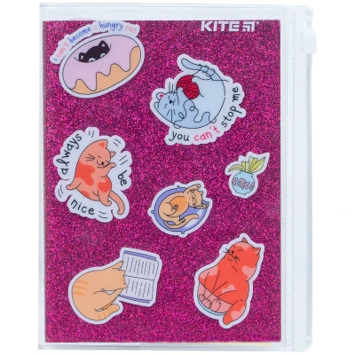Блокнот силіконова обкладинка, 80 арк., Pink cats K22-462-1