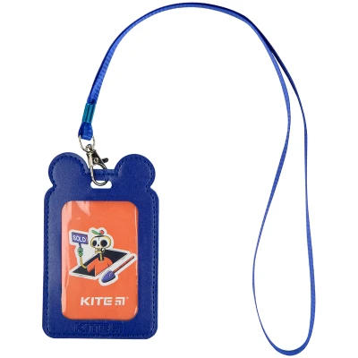 Бейдж на шнурку вертикальний, синій, K22-296-02 Kite