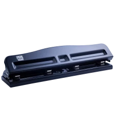 Діркопробивач металевий, 4 отв., до 10 арк., 293х68х43мм, чорний, BM.4095