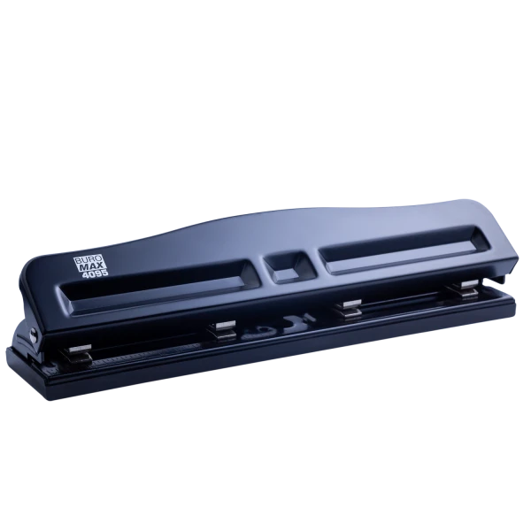 Діркопробивач металевий, 4 отв., до 10 арк., 293х68х43мм, чорний, BM.4095