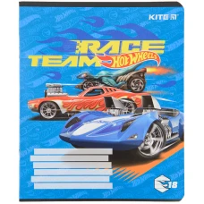 Зошит 18 арк., лінія, гібр. лак + УФ лак, Hot Wheels HW22-237 Kite