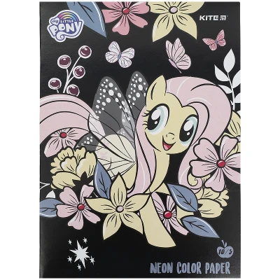 Папір кольоровий неон. (10арк/5кол)  А4 My Little Pony LP21-252 Kite