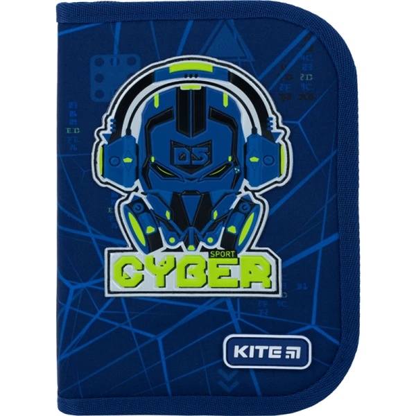 Пенал Kite 1 від., 2 відв., з наповненням K22-622H-8 Cyber
