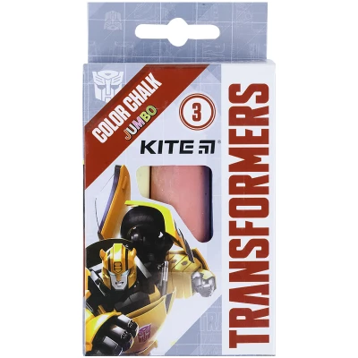 Крейда кольорова Jumbo, 3 кол. Transformers TF21-077 Kite