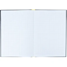 Книга записна А4, 80арк., кліт, тверда обкл., Colors, жовта 8421-06-A