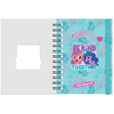 Блокнот вирубка, спіраль, на резинку, А6, 80арк., кліт, My Little Pony LP23-229 Kite